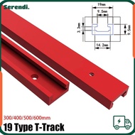 SERENDI 1Pcs T-Track, Aluminium Alloy 300-600mm T-Slot Track,  T Slider Fixture Slot Slide Slide Gui