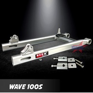 สวิงอาร์ม WAVE 100S - U-BOX ขนาดเดิม อาร์มไข่ สวิงอาร์ม เวฟ W100S อาร์ม มีเนียม พร้อม หางปลาปรับระดับ+บู้ช+น๊อต ครบชุด เกรด A