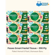 Paseo Smart 390 Ply Facial Tissue, 6 Pack Economy Package | Facial Tissue Multipurpose Tissue New Pa