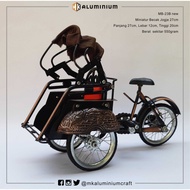 Ready Miniatur Becak Jogja - Becak Mini Super