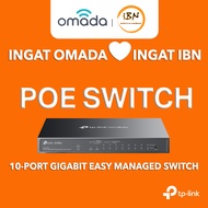 TP-Link ES210GMP Omada 10-Port Gigabit suis mudah diuruskan dengan 8-Port PoE + @ IBN
