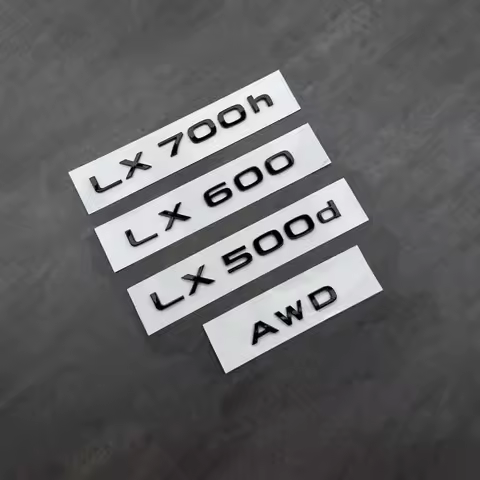 3D ABS Car Letters Logo LX500d LX600 LX700h Badge Rear Trunk Emblem Sticker decorative decal letter 