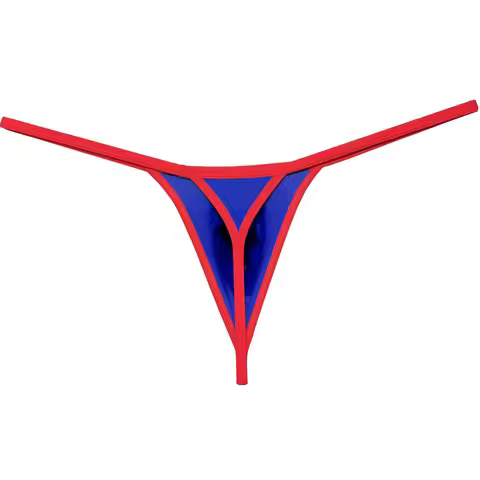 Men's Thong G-string Underwear Men Low Rise Bikini Briefs Minimal Coverage Bikini Briefs Solid T-bac