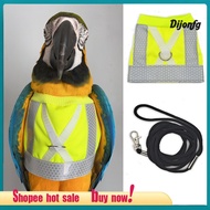 Reflective Bird Leash Durable Bird Leash Bird Flight Harness Vest with Leash for Parrots Cockatiels 