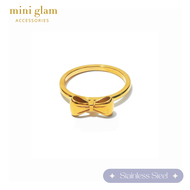 Miniglam Golden Bow Stainless Steel Ring แหวนสเตนเลสรูปโบว์สีทอง