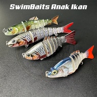 SwimBaits Anak Ikan Lampam Talapia Belanak Fishing Lure Gewang Multi Jointed Slow Sinking  Umpan Tir