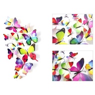 Stiker Dinding 3D Motif Kupu - Kupu / Wall Sticker 12pcs Butterfly PVC / Dekorasi 12 in 1