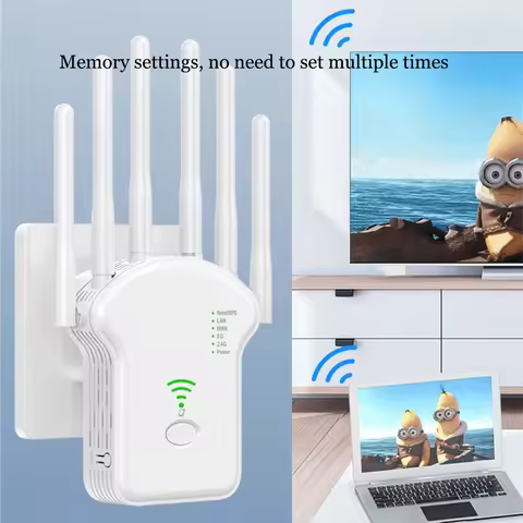 U13 1200Mbps WiFi Repeater High 6 Antenna Wireless Router Network Amplifier Repeater Extender Range