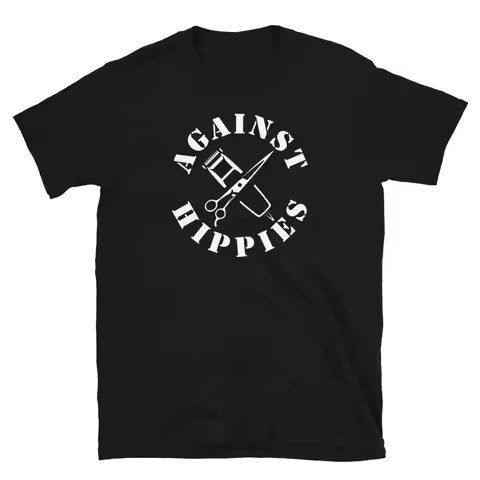 Against Hippies T Shirt Anti hippy Skinhead Streetpunk amp 80s Punk vintage Washed Unisex streetwear
