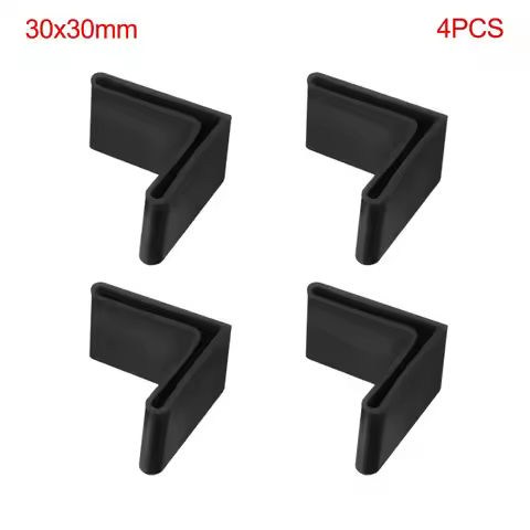 4PCS Slotted Angle Bar Iron Bed Shelf L Type Foot Cover Foot Pad Protective Rubber Sleeve Rubber Bas