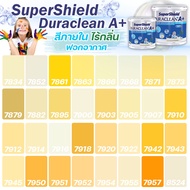 TOA Duraclean A+ ดูราคลีน เอพลัส กึ่งเงา สีเหลือง สีภายใน ไร้กลิ่น สีเกรด15ปี สีน้ำ สีทาบ้าน สีทาภายในเกรดสูงที่สุด ฟอกอากาศได้ ลดกลิ่นอับ