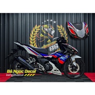 Hrc sticker red black blue winner x v4 car sticker black and white 3-layer removable sticker