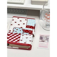 Polka Dot Cherry Leather Notebook A6 Loose-leaf Notebook High-value Student Girl Notepad Magnetic Bu