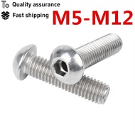 304 Stainless Steel Round Head Hexagon Socket Hex Hollow Screw M5 Pan Head Hollow Bolt M6 Mask Machi