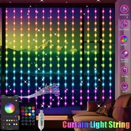 R RGBIC Light Curtain Curtain Light String USB Remote Control LED Curtain Light APP Bluetooth Contro