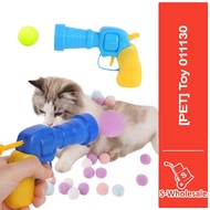S-Wholesale Mainan Haiwan Cat Toy Plush Ball Launcher Teasing Cat Hairball Shooter Toy Gun Pet Enter