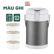 Hộp Đựng Cơm Văn Phòng Giữ Nhiệt Lồng cơm giữ nhiệt LUNCH BOX Inox 304 Cao Cấp Không Gỉ Dung Tích 22