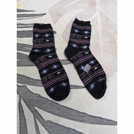 Black Geometric Design Socks