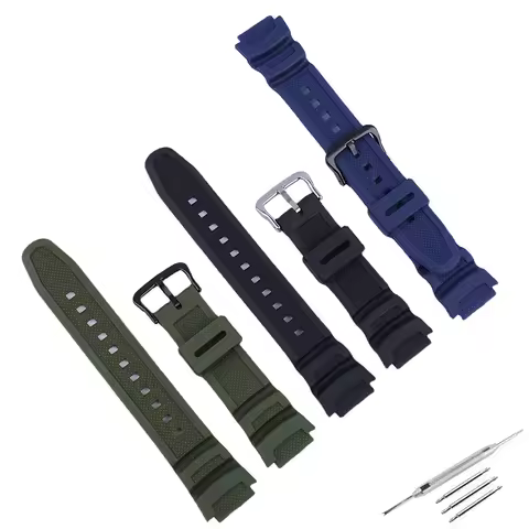 Men resin watch strap accessory compatible for Casio AE-1200 1100 SGW-300 400 MRW-200 W218H women sp