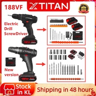 Cordless Drill Original XTITAN 2 Battery Cordless Drill Screwdriver Hand Drill Set Li-on Battery Car