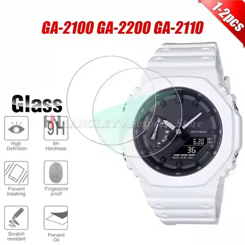 2Pcs 9H Tempered Glass For Casio for G-shock GA-2100 GA-2110 GA-2200 Screen Protector Film Scratch R