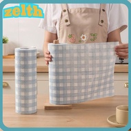 ZELTH 1Roll/400Sheets One-Time Dishcloth, Thickened Degreased Disposable Lazy Cleaning Rags,  Reusab