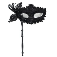 Halloween Party Mask With Holding Stick Evening Prom Masquerade Mask Stage Cosplay Props Venetian Ha