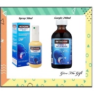 (EXP: 03/2025) BETADINE GARGLE &amp; MOUTHWASH MINT FLAVOUR 240ML / SORE THROAT SPRAY ULCER 50ml