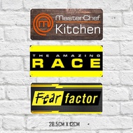 Tin Sign Plate Masterchef Amazing Race Fear Factor