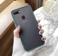 เคส Oppo A5s / oppo A12 / oppo A7 เคสออฟโป้ A5s เคสขอบสี ปุ่มสี หลังด้าน case oppo A12 / เคสoppo A7 