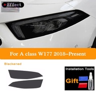 For Mercedes Benz A Class W176 W177 A45 A35 AMG 180 Car Headlight Tint Black Protective Film Transpa