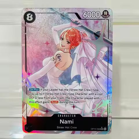 One Piece Nami OP15-086 SR Card English Version Holographic Texture Perfect Condition DIY Premium An