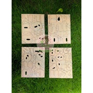 PONY letter mold PRINTED WITH NUMBERS, letter size 5cm high, made of wood