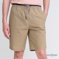 GALLOP : Mens Wear CASUAL SHORTS กางเกงขาสั้นเอวยางยืด รุ่นต่อขอบ GS9024 สี Warm Brown น้ำตาล / ราคา