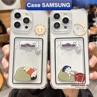 Case Samsung A36 A56 S25 card holder sinchan A55 S23 S24 S22 ULTRA A33 A05S A04 A02S A03S A03 A04S