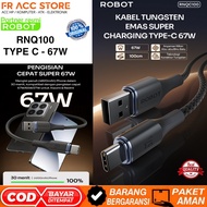ROBOT RNQC100 67W TYPE C SUPER FAST CHARGING GOLD DATA CABLE TYPE-C 67W Type C Charger Cable