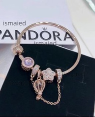 Pandora潘多拉玫瑰金熱氣球星星手鐲