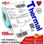 100X150MM AWB STICKER/ A6 AIRWAY BILL STICKER/ SHIPPING LABEL ROLL/ THERMAL PAPER REFILL/ STICKER