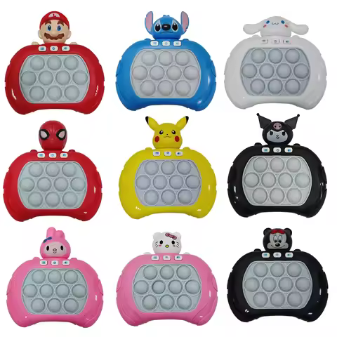 2025 New Lilo & Stitch Quick Push Game Pop Up Fidget Bubble Electronic Pop it Pro Game Light AntiStr