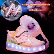 【 100% high quality】heelys adult men's wheel shoes deformation shoes women's skating shoes explosion
