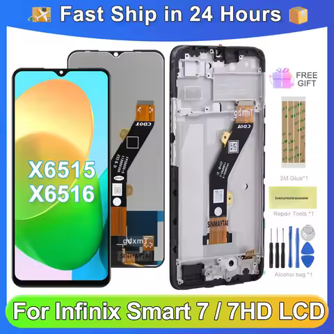 For Infinix Smart 7 For Smart 7 HD 6.6''X6515 X6516 LCD Display Touch Screen Digitizer Assembly Repl