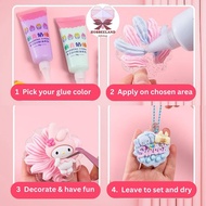 DECOKIT DIY Cream Glue Kit |14 Keychain Set| Decoden Toploader Japanese Craft Frame Photocard Arts C