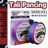 50M PE Fishing Line X4 Abrasion Resistant Fishing Line Super Strong Nylon Line Fishing Line