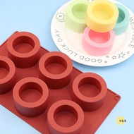 H&X 6 Hole Round Cake Mold Silicone DIY Cakes Baking Tools 3D Cake Tray null