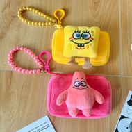 Cartoon SpongeBob SquarePants Patrick Star Plush Coin Purse Cute Girl School Bag Pendant Can Store S