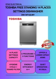 Toshiba DW-14F1(S)-MY Freestanding 14 Place Settings Dishwasher
