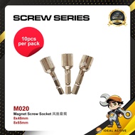 10PCS MAGNET SCREW SOCKET 8 X 48MM/65MM