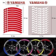 YAMAHA NMAX Reflective Sticker Wheel Hub Waterproof Durable Decals Multi-Colors 3D Logo Soft Glue Decoration for Yamaha NMAX 14"