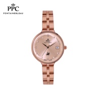 PPC-DI05 นาฬิกาข้อมือนาฬิกาข้อมือผู้หญิงกันน้ำสายสแตนเลสมีประกัน 1 ปี แบรนด์ PPC FONTAINEBLEAU