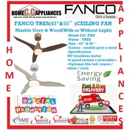 FANCO TRES(43INCHES &amp; 50INCHES)CEILING FAN DC brushless motor,  6 speed remote ( reversible)/FREE EXPRESS DELIVERY